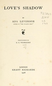 Cover of: Love's shadow by Ada Leverson