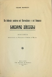 Cover of: Luciano Zùccoli: un letterato moderno nel giornalismo e nel romanzo : discorso pronunciato al Pedagogico forense di Milano