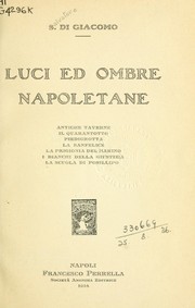 Cover of: Luci ed ombre napoletane by Salvatore Di Giacomo