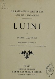 Cover of: Luini: biographie critique