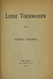Cover of: Luide toernooien