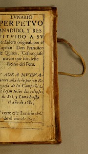 Cover of: Lunario perpetuo anadido, y restituido a su verdadero original by Quirós, Francisco de Capitán