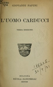 Cover of: L'uomo Carducci by Papini, Giovanni