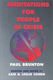 Meditations for people in crisis by Paul Brunton