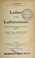 Cover of: Luther et le Luthéranisme