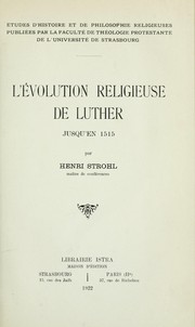 Cover of: L'évolution religieuse de Luther jusqu'en 1515
