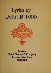 Cover of: Lyrics by John B. Tabb