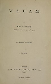Cover of: Madam by Margaret Oliphant