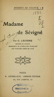 Cover of: Madame de Sévigné
