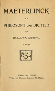 Cover of: Maeterlinck als Philosoph und Dichter