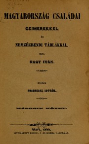 Cover of: Magyarország családai: czimerekkel és nemzékrendi táblákkal