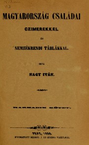 Cover of: Magyarország családai by Iván Nagy
