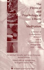 Cover of: The physical and psychological effects of meditation by Murphy, Michael