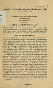 Cover of: Making and maintaining a lawn by United States. Dept. of Agriculture