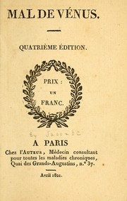 Cover of: Mal de Vénus by Jean François Sacombe