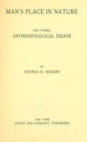 Cover of: Man's place in nature by Thomas Henry Huxley