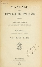 Cover of: Manuale della letteratura Italiana