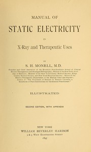 Cover of: Manual of Static Electricity in X-ray and Therapeutic Uses