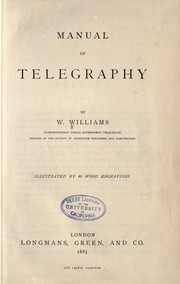 Cover of: Manual of telegraphy
