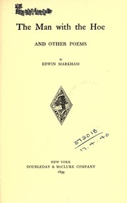 Cover of: The man with the hoe, and other poems by Edwin Markham