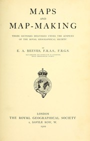 Cover of: Maps and map-making