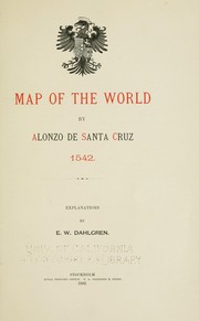 Cover of: Map of the world | Santa Cruz, Alonso de