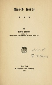 Cover of: March hares by Harold Frederic