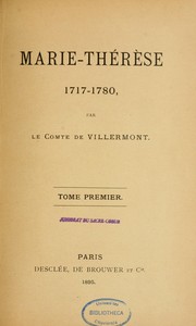 Cover of: Marie-Thérèse, 1717-1780
