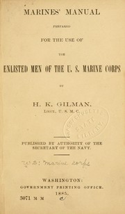 Cover of: Marines' manual: prepared for the use of the enlisted men of the U.S. Marine Corps