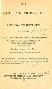 Cover of: The Maritime provinces by Moses Foster Sweetser, James R. Osgood and Company, James R. & Co Osgood, Moses Foster Sweetser