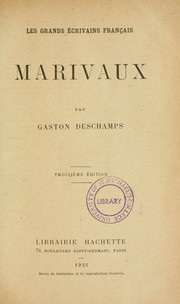 Cover of: Marivaux by Gaston Deschamps