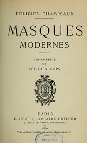 Cover of: Masques modernes