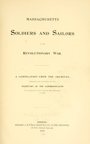 Cover of: Massachusetts soldiers and sailors of the revolutionary war. Vol. 2, BESE - BYXBE by Massachusetts. Office of the Secretary of State.