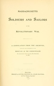 Cover of: Massachusetts soldiers and sailors of the revolutionary war. Vol. 3 CAAL - CORY by Massachusetts. Office of the Secretary of State.
