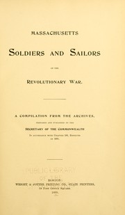 Cover of: Massachusetts soldiers and sailors of the revolutionary war. Vol.5 DUARELL - FOYS by Massachusetts. Office of the Secretary of State.