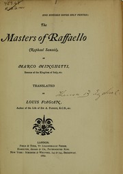 Cover of: The masters of Raffaello (Raphael Sanzio) by Marco Minghetti