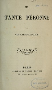 Cover of: Ma tante Péronne