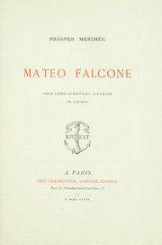 Cover of: Mateo Falcone by Prosper Mérimée