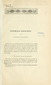 Cover of: Materiales sintacticos