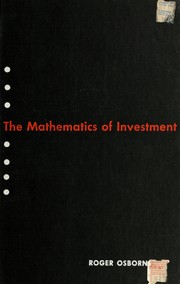 Cover of: The mathematics of investment.