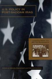 Cover of: U.S. Policy in Post-Saddam Iraq: Lessons from the British Experience