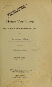 Meine Vorfahren und ihre Verwandtschaften by Adolph Georg Wilhelm Halling