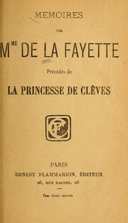 Cover of: Memoires de Mme de La Fayette