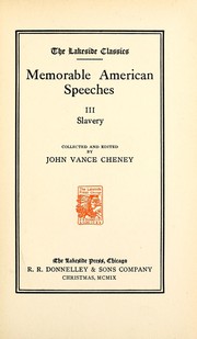 Cover of: Memorable American speeches