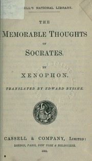 Cover of: The memorable thoughts of Socrates