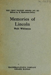 Cover of: Memories of Lincoln