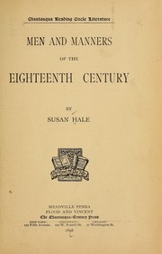 Cover of: Men and manners of the eighteenth century by Susan Hale