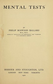 Cover of: Mental tests by Ballard, Philip Boswood
