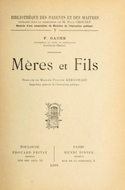 Cover of: Meres et fils. -- by Ferdinand Pierre Gache, Ferdinand Pierre Gache