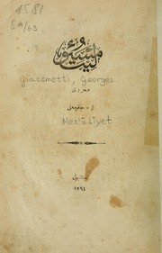 Cover of: Mes'ūlīyet by Georges Giacometti